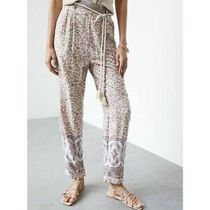 Anthropologie Ollari Tassled Tapered Pants Medium